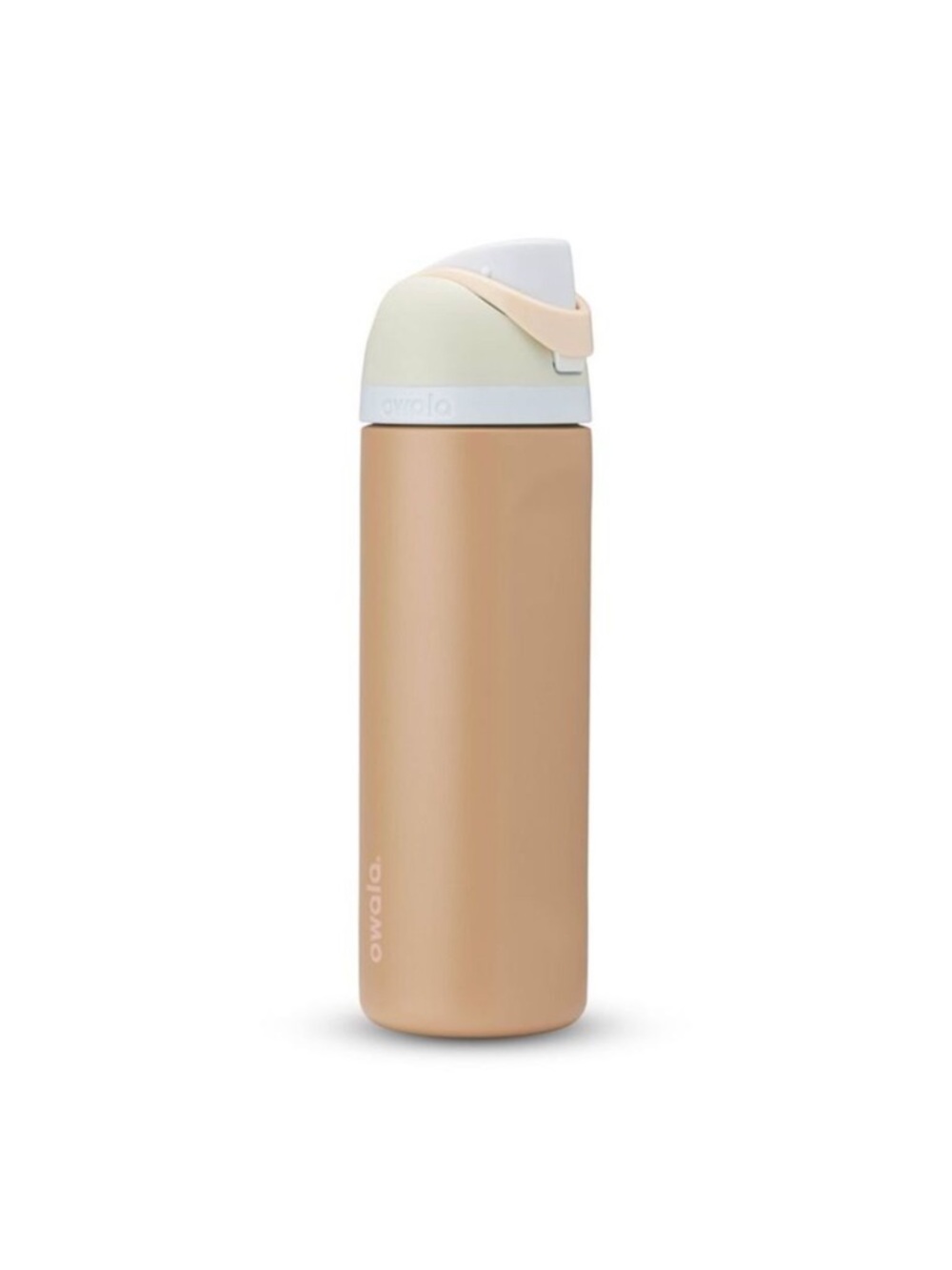NWT Owala Camel/Tan Insulated Water Bottle with Cream/Pink Accent